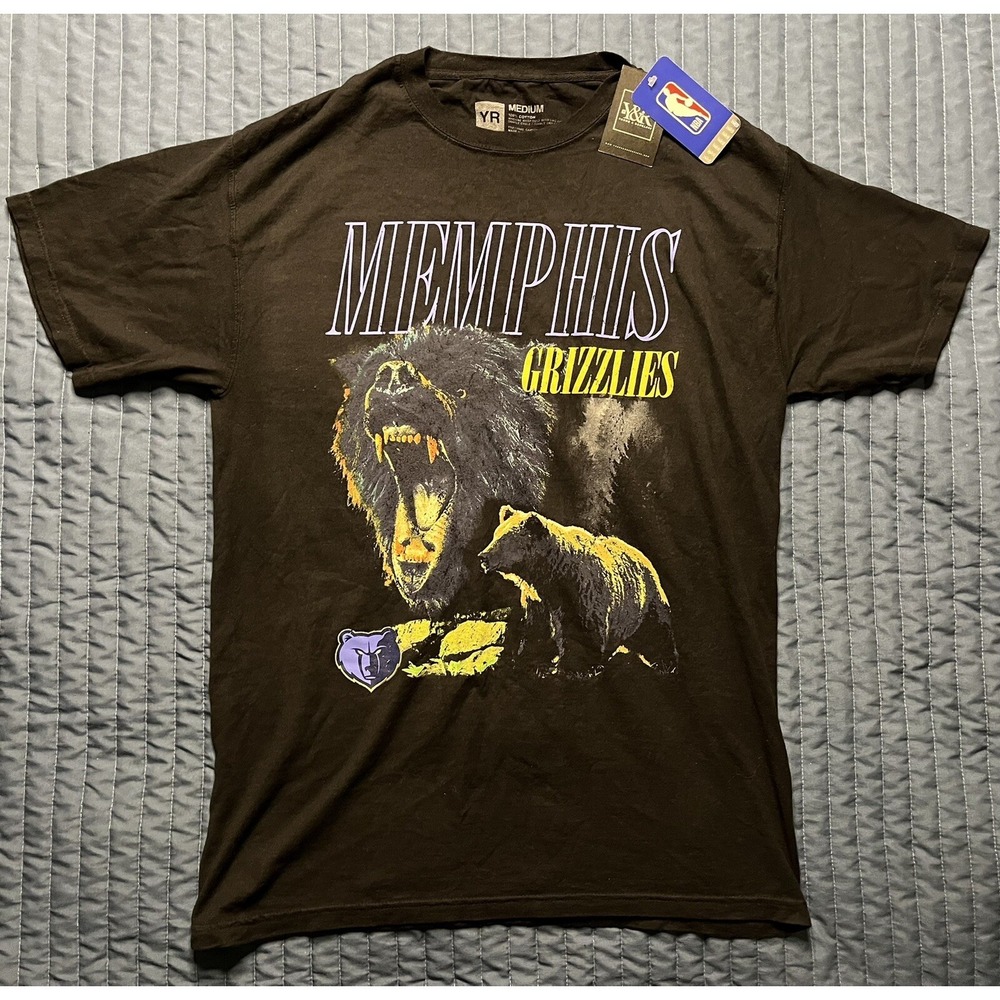 Y&R NBA Memphis Grizzlies T Shirt Men's Size Medium Black Shirt Sleeve NBA